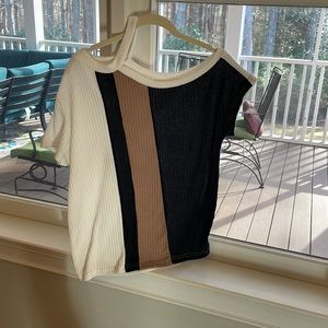 off the shoulder on one side- cute shirt from shein